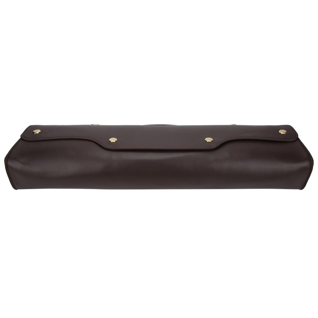 Flute Carrying Bag Hand Synthetic Leather Wind Instrument Storage Case with Shoulder StrapBrown