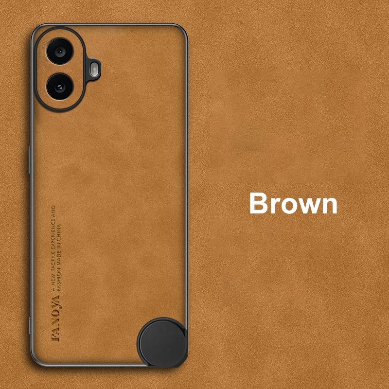 For CMF Phone 1 Case Luxury PU Leather Phone Case For Nothing CMF Phone 1 Back Cover Matte Silicone Shockproof Full Protection