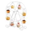 Iron Cupcake Display Rack Rotating Cupcakes Holder Creative Ferris Wheel Cupcake Stand  Wedding