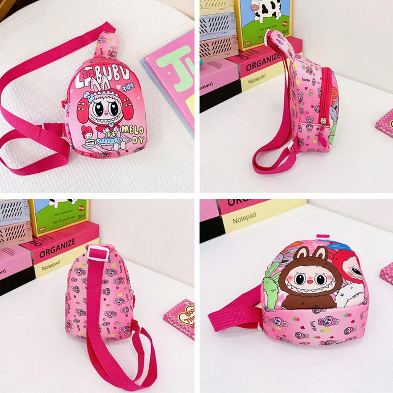 1Pcs  Messenger Bag Kawaii Shoulder Bags Nylon Single Shoulder Crossbody Backpack Portable Travel Satchel Gift For Kids