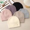 Fashion Knitted Hat Thickened Autumn and Winter Warm Big Head Circumference Bag Head Hat Wool Hat Women