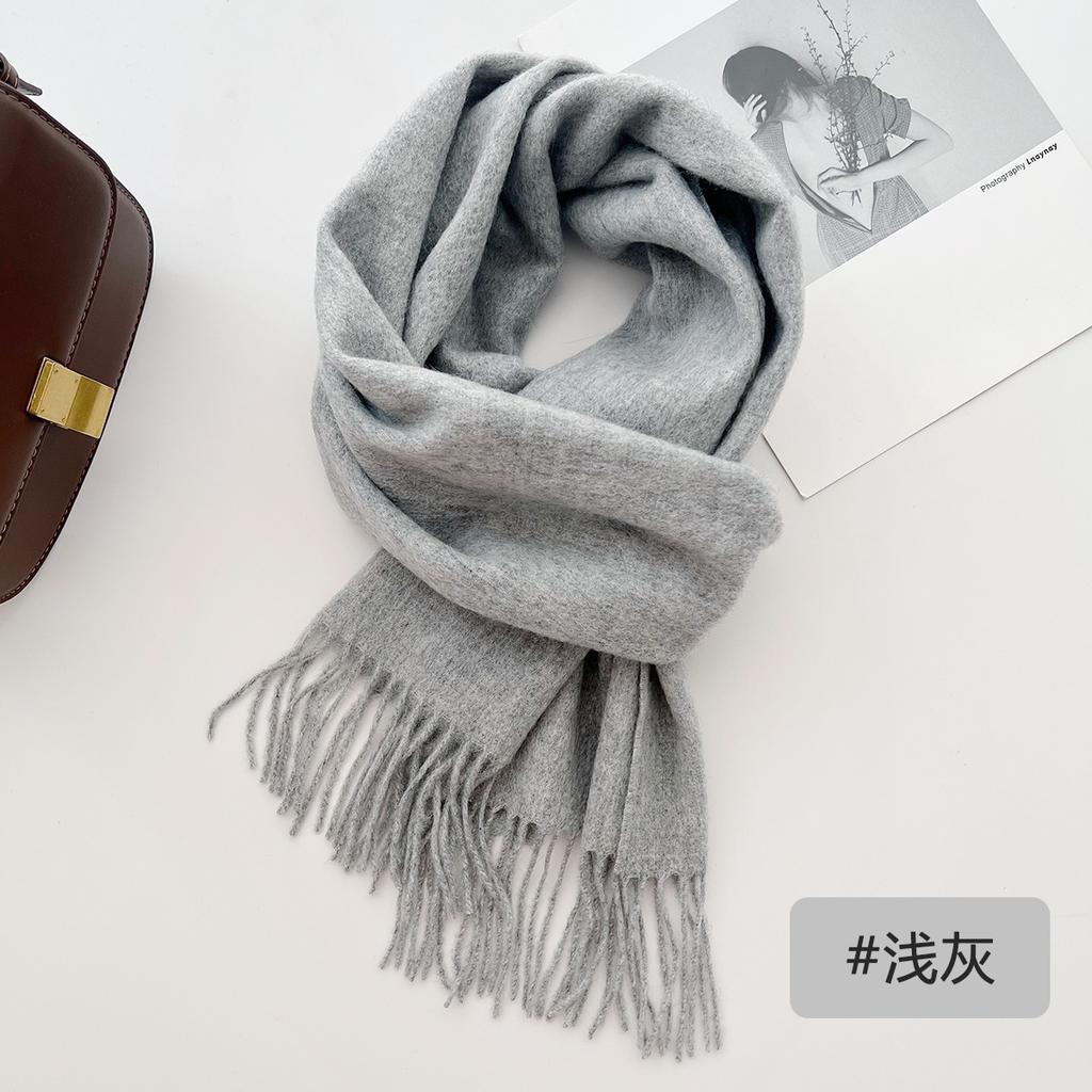 High Quality 100% Wool Wraps Female Male Solid Classic Muffler Women Man Scarves  Autumn Winter Soft Warm Casual Couple Scarf