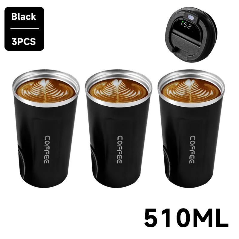 Thermo Cafe Coffee Mug Car Thermos Mug 380ML Travel Thermo Cup for Tea Water Coffee Double Stainless Steel