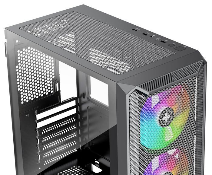 Boîtier pc - xilence - x613 xilent blade ii - argb - mesh - verre trempé