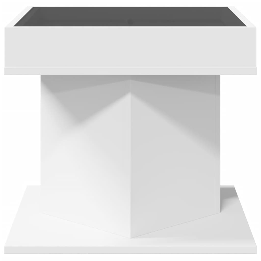 LED Coffee Table White 50 x 50 x 45 cm Engineered Wood