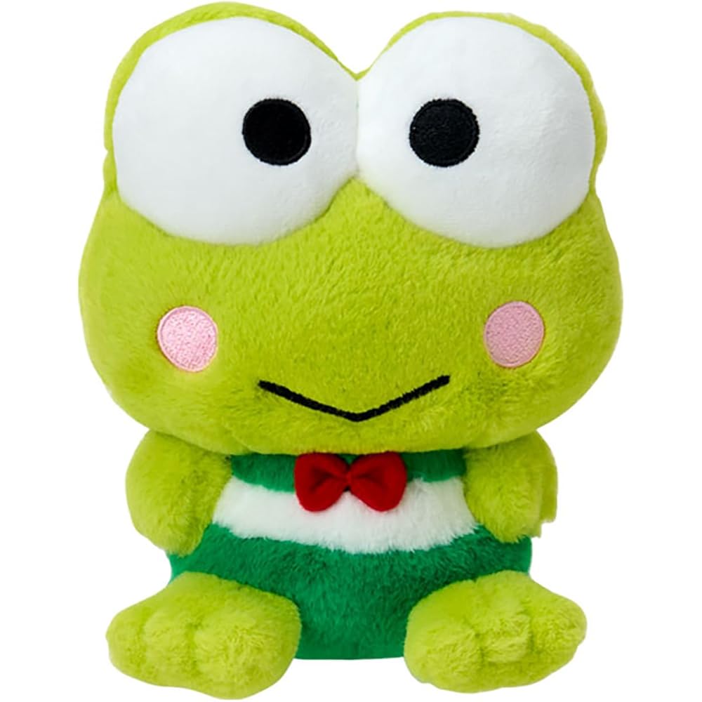 Sanrio Kerokerokeroppi Plush Toy M 148296 Soft Stuffed Animal Green 30cm
