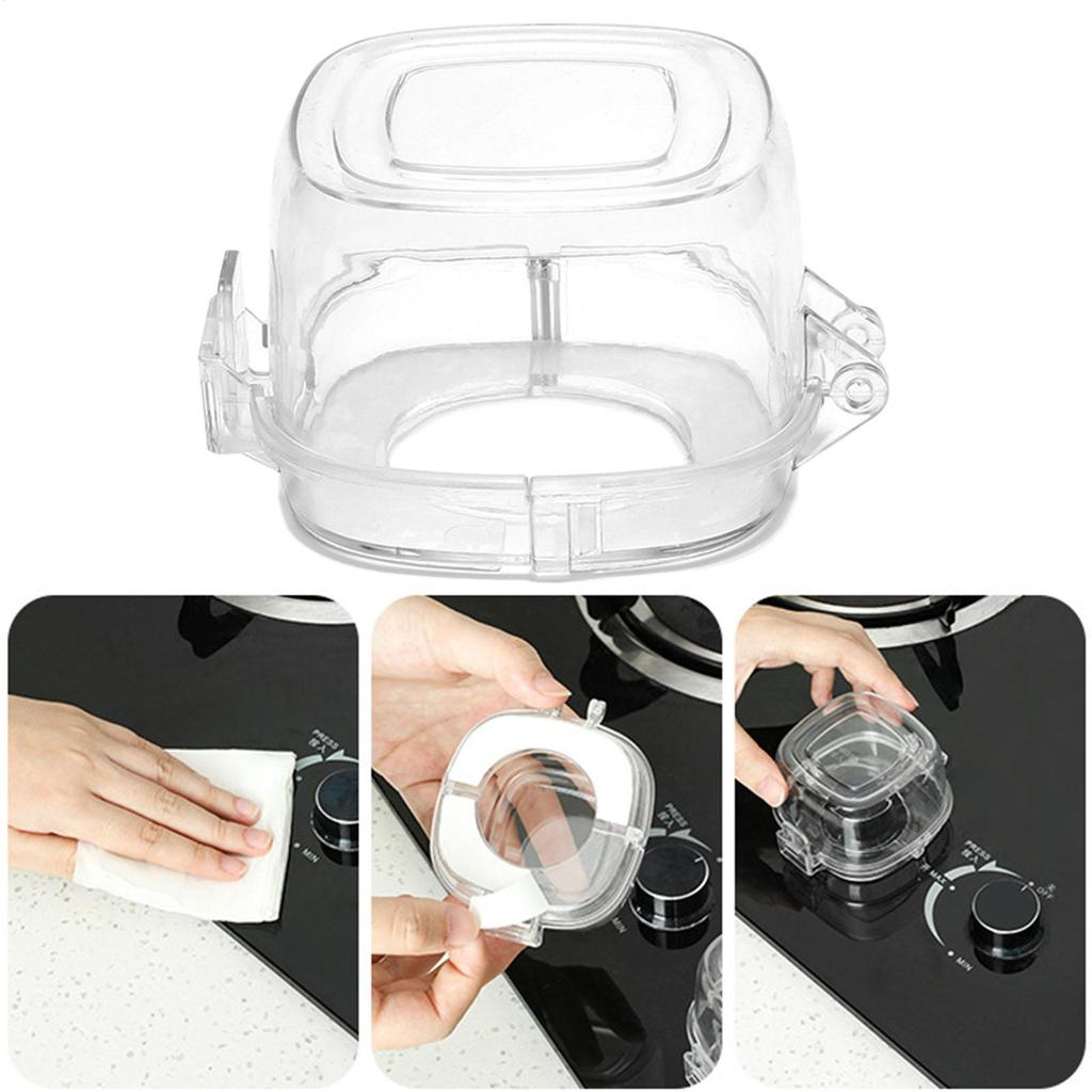 Stove Knob Covers 1Pcs Dustproof Gas Stove Knob Cover Cooker Protector Security Protection Cover Anti-dirty Non-slip Security
