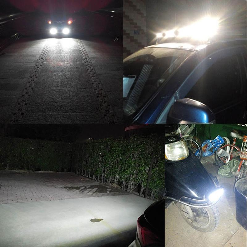 6Led Work Light Bar for Motorcycle LED Lens Spot Headlights 6000k White Super Bright Motorbike SUV ATV Off-road Driving Lamp