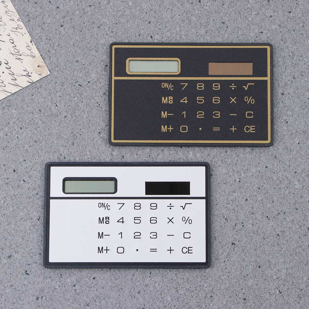 Stationery Solar Powered Calculator Credit Card Calculator Mini Calculator Pocket Calculator