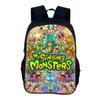 Zaino My Singing Monsters Borse per Studenti Scolastici Zip Borse per Libri My Singing Monsters laptop Mochila Regalo di Compleanno per Bambini