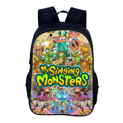 My Singing Monsters Σακίδιο Σχολικές Τσάντες Μαθητή Τσάντες Βιβλίων με Φερμουάρ My Singing Monsters για Laptop Mochila Δώρο Γενεθλίων για Παιδιά