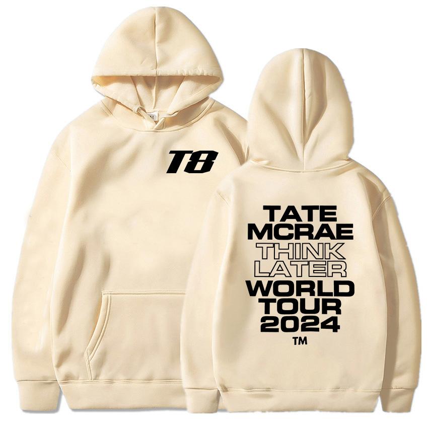 It s Ok I m Ok Tate McRae Толстовки T8 Think Later World Tour 2024 Толстовки с длинным рукавом Зимняя мужская толстовка с капюшоном XS хаки 2186₽