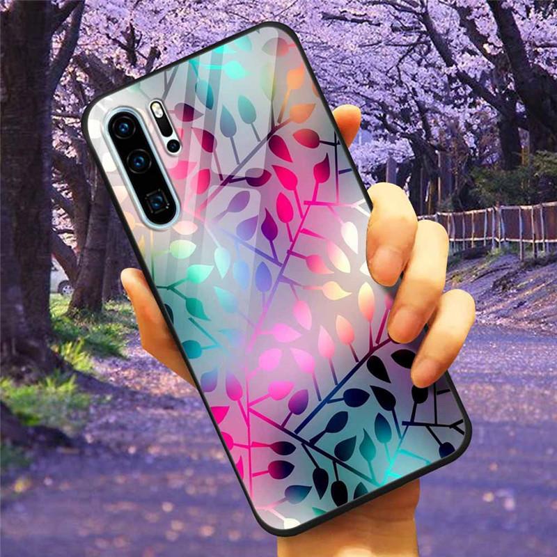 Phone Cover For Huawei P30 Pro Lite Case Tempered Glass Space Wolf Lion Funda for HUAWEI P30 Lite Luxury Cases P30Pro P 30 Cat