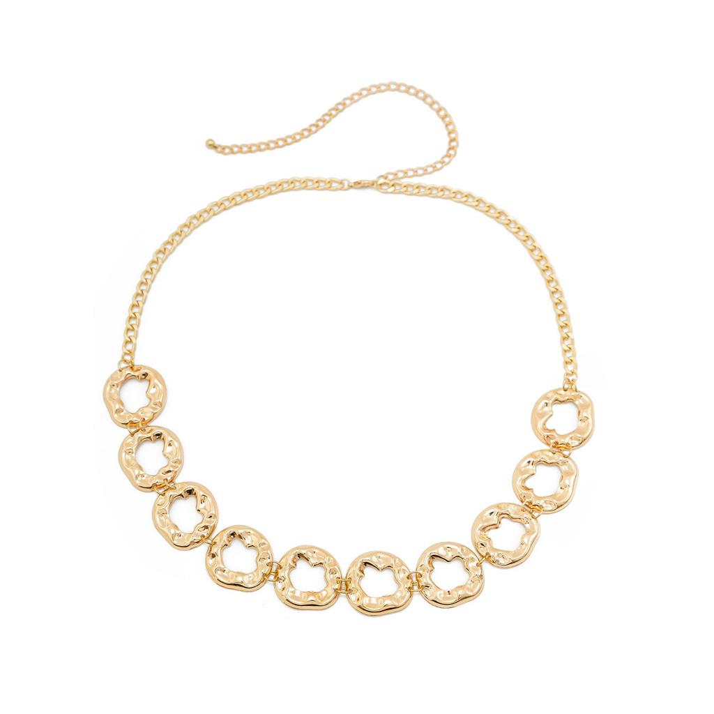 Jewelry Sexy Pleated Ring Chain Waist Chain, Simple Corrugated Ring Body Chain Bodychain