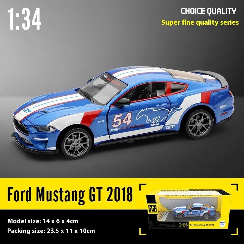 1/34 Ford Mustang GT 2018 Muscle Sports Car Series Die Casting Metal Model Car Collection Ornament Gift Air Force 1