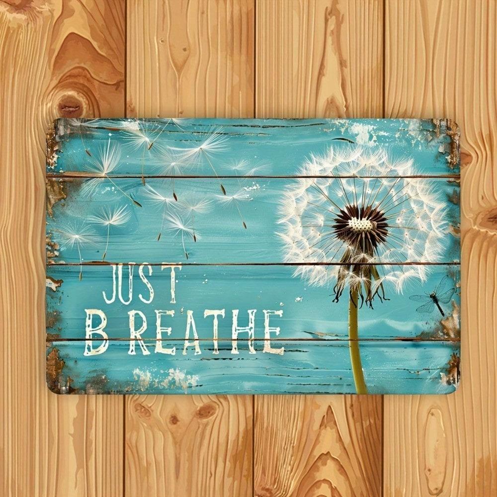 Parker Dandelion Metal Tin Sign 12x8 Inch Vintage Wall Art