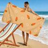 Carrot and Flower Pattern Design Beach towel quick-drying for travel outdoor sports jogging beach and swimming
