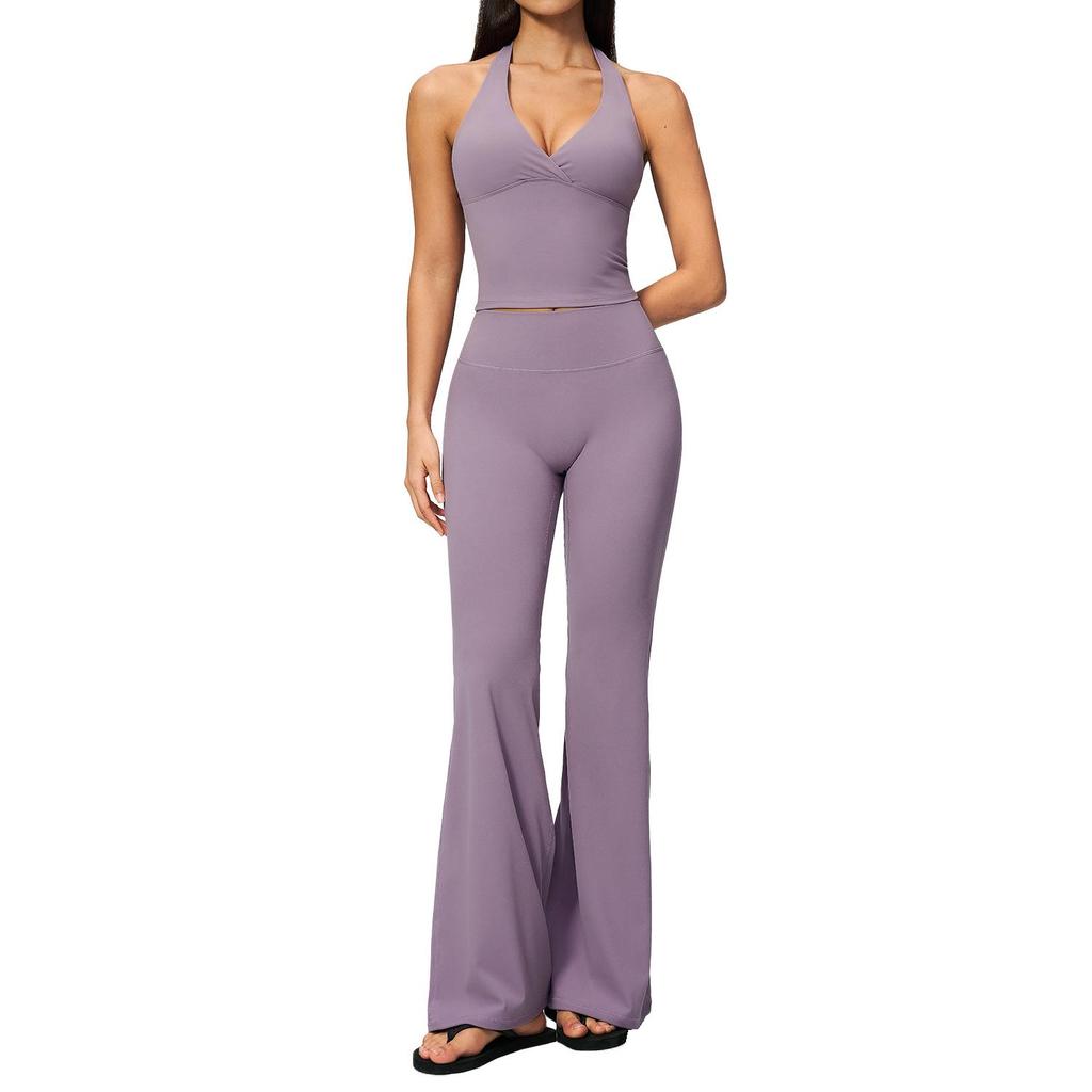 High-Waisted Quick-Dry Yoga Pants - Butt-Lifting & Tummy-Tucking Wide-Leg Fitness Wear for Women (Style 4208)