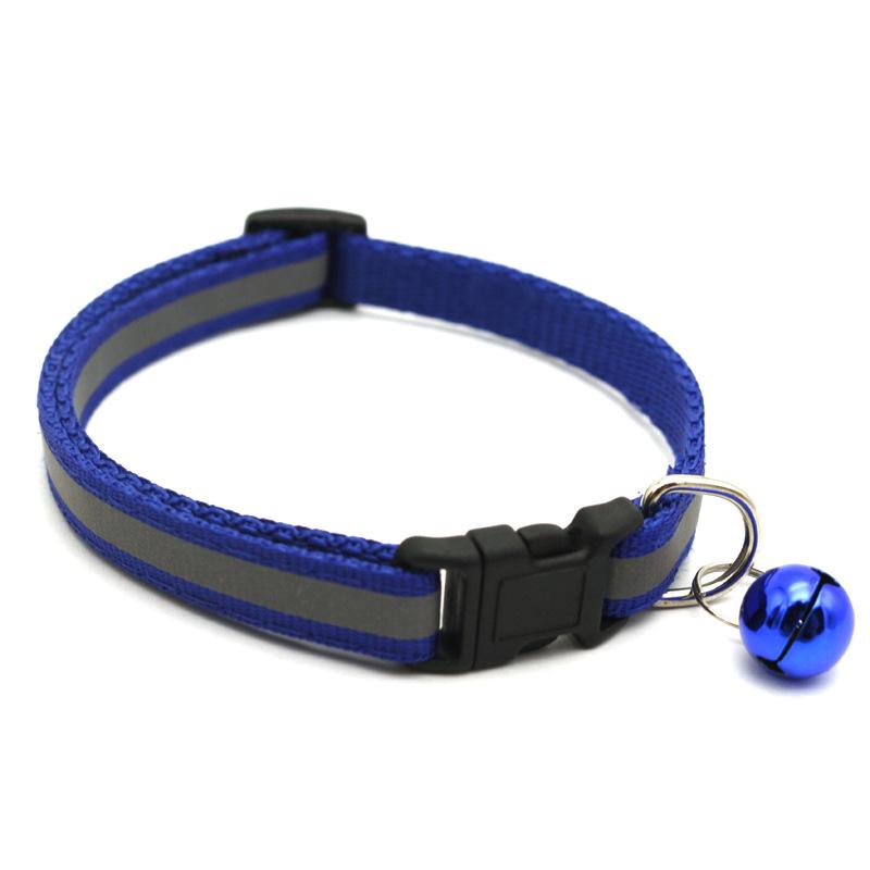 Reflective Adjustable Pet Collar with Bell for Small Dogs and Cats - Anti-Lost Design