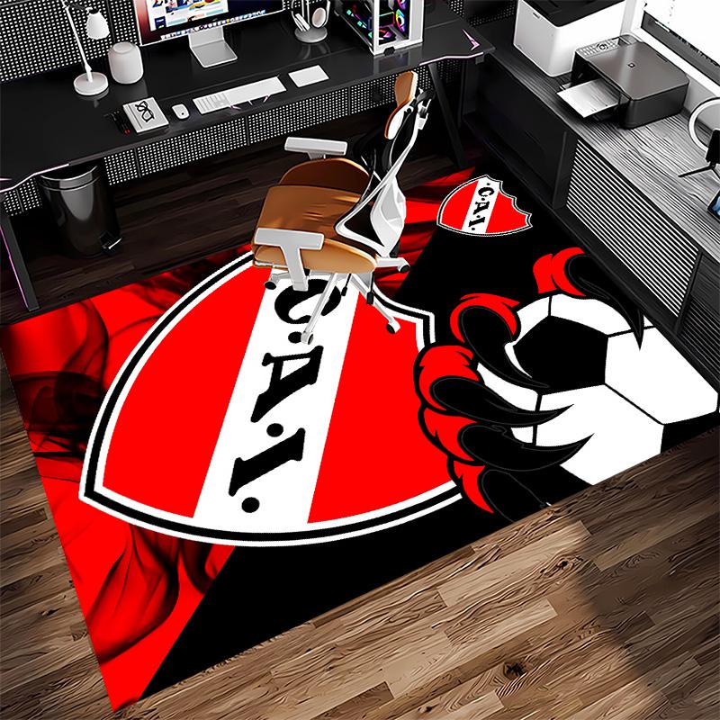 Club Atlético Independiente Print Area Rug - Soft, Washable Non-Slip Indoor Mat for Office Chairs, Living Room, Home Office Decorative Rug