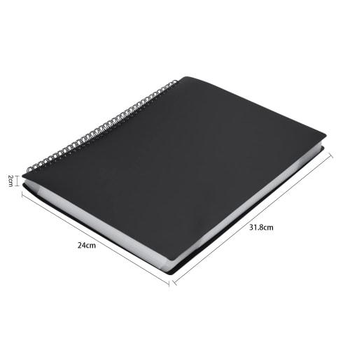 A4 Music File Case, Large Capacity, Sheet Music Holder, Music Score Storage Case, 30 Pages (60 Sides), Coiled, Thick, for Music Files, Documents, Conc