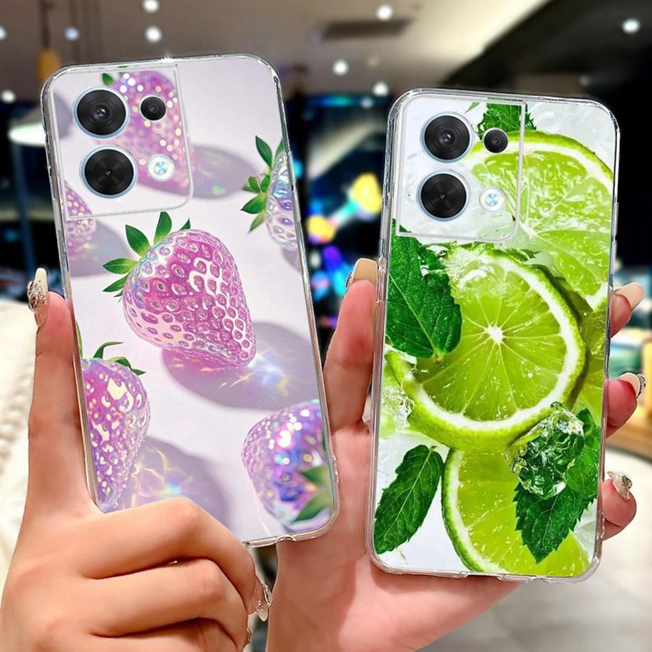 For OPPO Reno 8 Case CPH2359 Cover Cute Cartoon Cat Carp Lion Soft Silicone Shockproof Bumper For OPPO Reno8 Pro 5G CPH2357 Capa