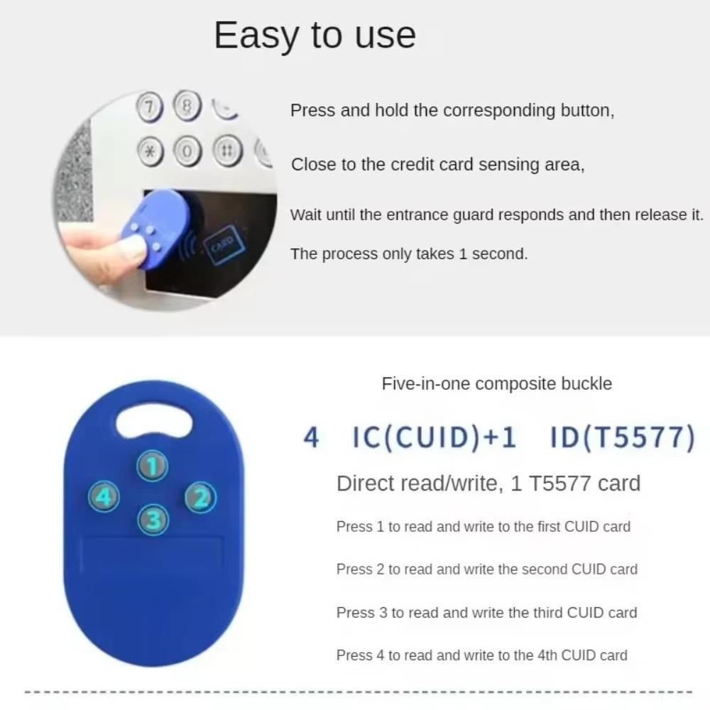 Smart Chip RFID Multiple Key Fob Changeable Induction Elevator Card For Home