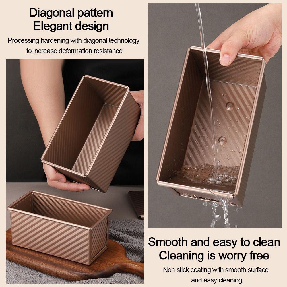 with Cover Bread Baking Mould Rectangle Shape Cake Toast Box Loaf Pan Oven Cake Baking Making Tool