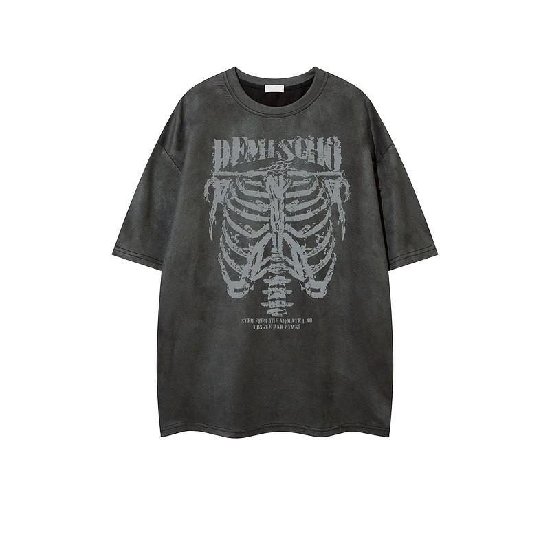 Trendy Men's Letter Print Short Sleeve T Men's Summer T-shirt ins Fashion Brand Loose Casual Top