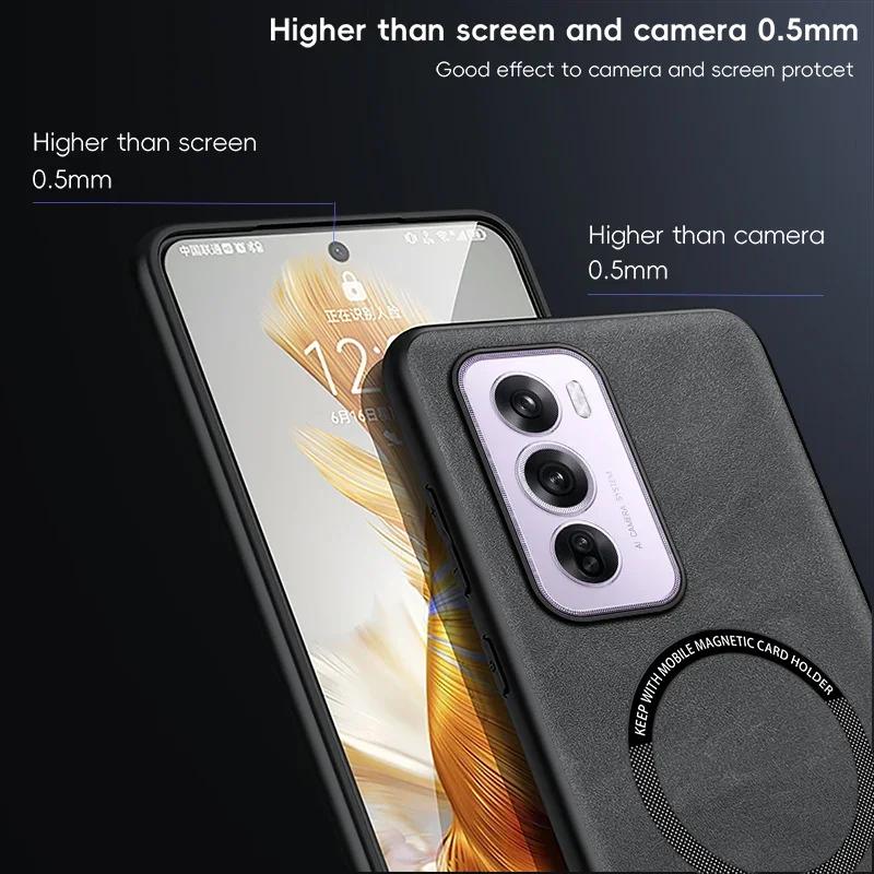 Magnetyczne Retro Skórzane Miękkie Etui Międzynarodowe Dla OPPO Reno12 11 10 Pro Reno 12 Pro 5G Bezprzewodowe Ładowanie Etui na Telefon Pokrowiec