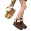 Dicksöhlige Schneestiefel Damen 2025 Winter neu Samt verdickt warm Nordost Baumwollschuhe Retro vielseitig kurze Damenstiefel