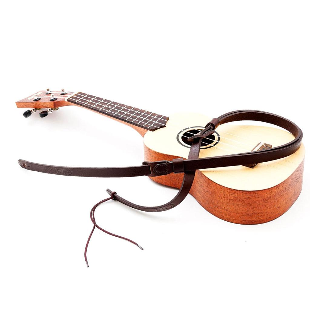 STRAPS Classic Brown RightOn! Ukulele/Mandolin Strap, 1.5cm Wide, 75-135cm Long,