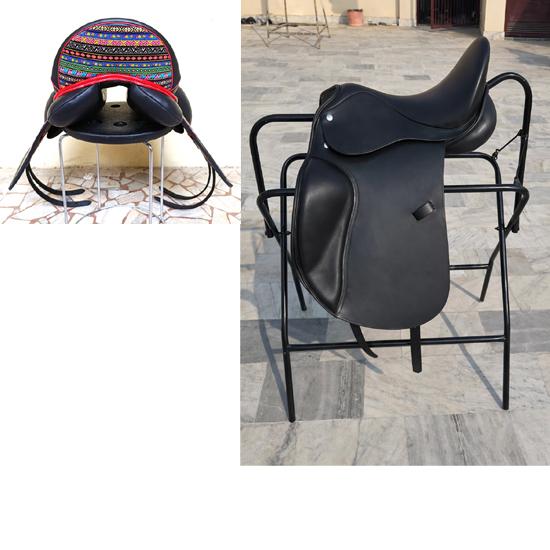 Leather Dressage Double Flap Saddle with Changeable Gullets – Elegant Cantle Design