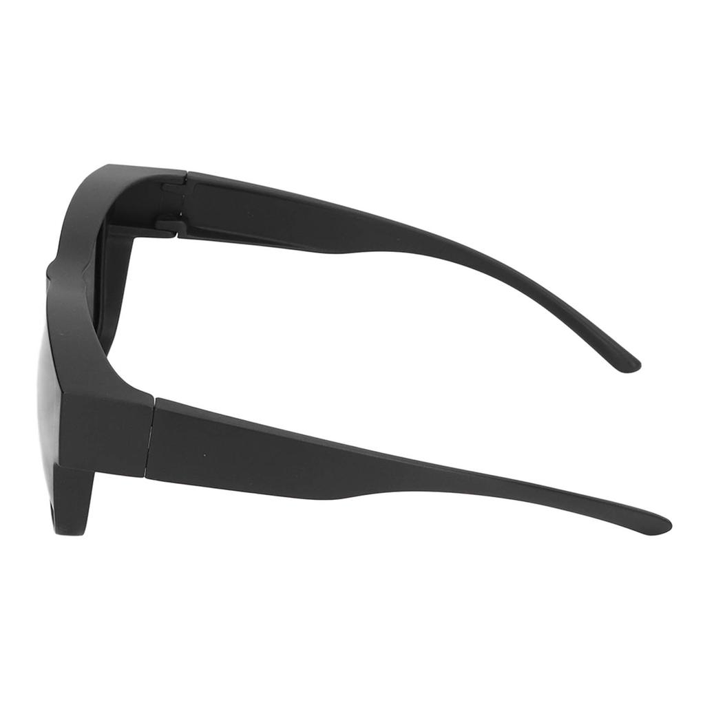 Übergroße Sonnenbrille zum Überziehen über Brillen PC Rutschfest UV-Schutz Sonnenbrille Schwarz