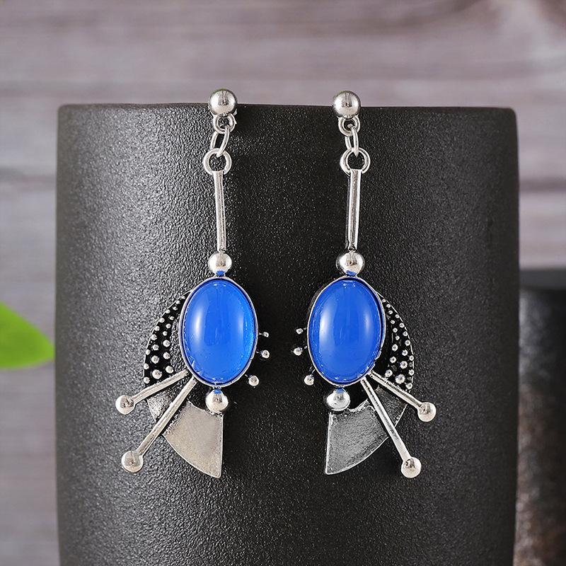 

Модные висячие серьги для женских украшений синий