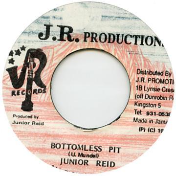 

7inch Record JUNIOR REID - Bottomless Pit NONE J.R. Production 1995 Jamaica Reggae, Ska & Dub Used