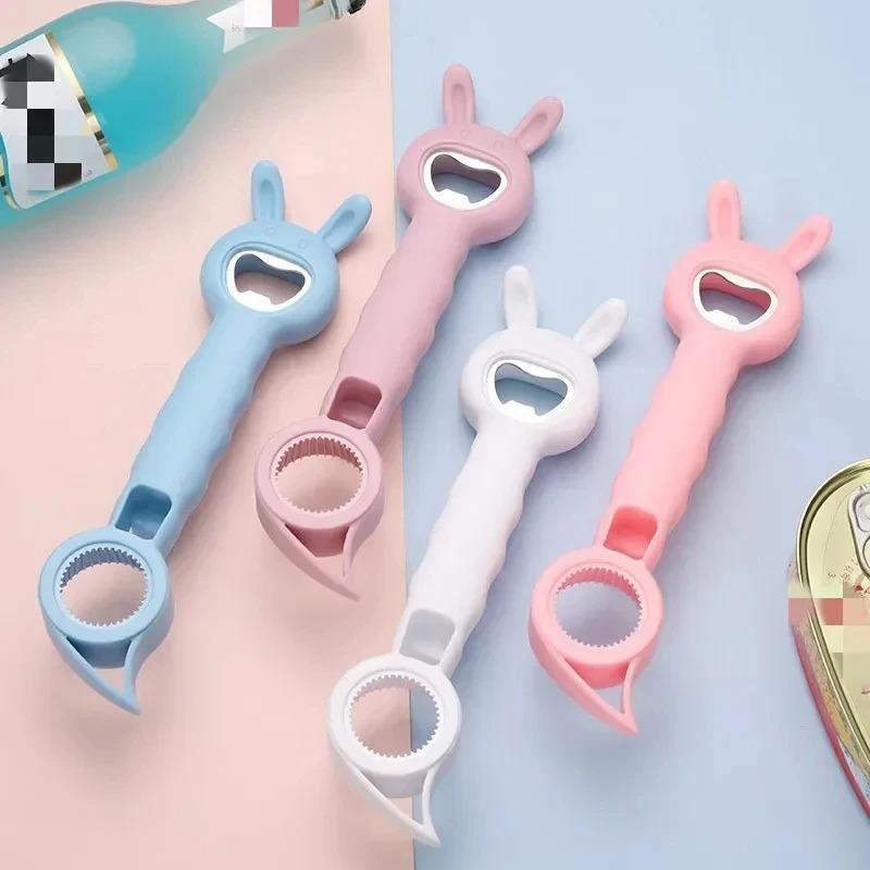 1pc Beer Bottle Opener Multi-Purpose Beverage Jar Can Bottle Opener Plastic Corkscrew Dining Bar Gadgets Kitchen Tools 6