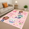 Tappeto Kawaii Casa delle Bambole di Gabby Cartone Animato Ragazza Soggiorno Area Antiscivolo Tappeto Morbido per Camera da Letto Sala Giochi e Divano, Zerbino Decorazione Casa