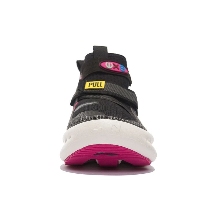 Li Ning Wu Xing 3 Fabric Synthetic Leather Shock Absorbing Non-Slip Wear-Resistant Mid-Top Sports Casual Shoes Men Sneakers Black Gray AZGS041-1