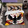 Belgium Football Pattern 3 Pieces Bedding Set Soft Microfiber Duvet Cover with Pillow Cases for Bedroom