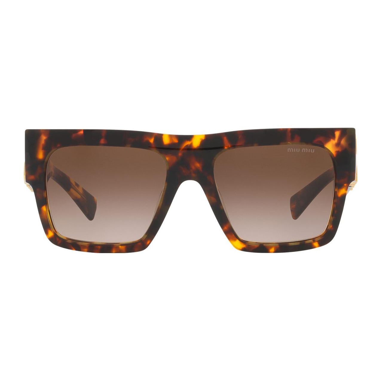 

Miu Miu Plastic Irregular Shape Sunglasses Unisex sunglasses MU10WSVAU6S1 Brown,55