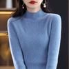 High Neck Long Sleeve Knit Pullover for Women - Soft, Stylish Autumn/Winter Base Layer