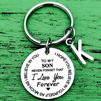 To My Son Daughter Inspirational Gift Keychain From Dad Mom Never Forget That I Love You Forever