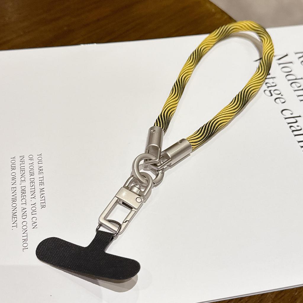 Buntes gewebtes Titan-Silber-Seil-Armband mit Wasserbecher-Aufnäher und Dopamin-Lanyard