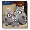 Grey Artificial Fat Raccoon Plush Doll Super Soft Round Animal Toy Christmas Gift for Boys And Girls