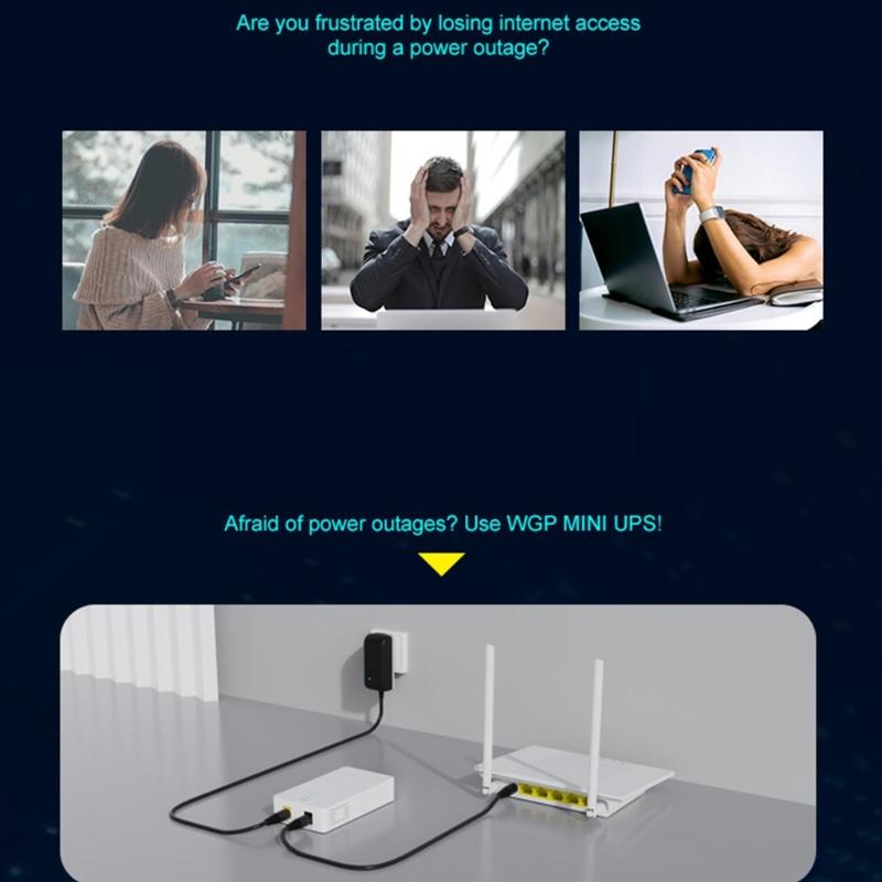 High Capacity 7800mAh 12V 2A Uninterruptible Power Supply Backup for Router Modem Wifi Router Electrical Accessories