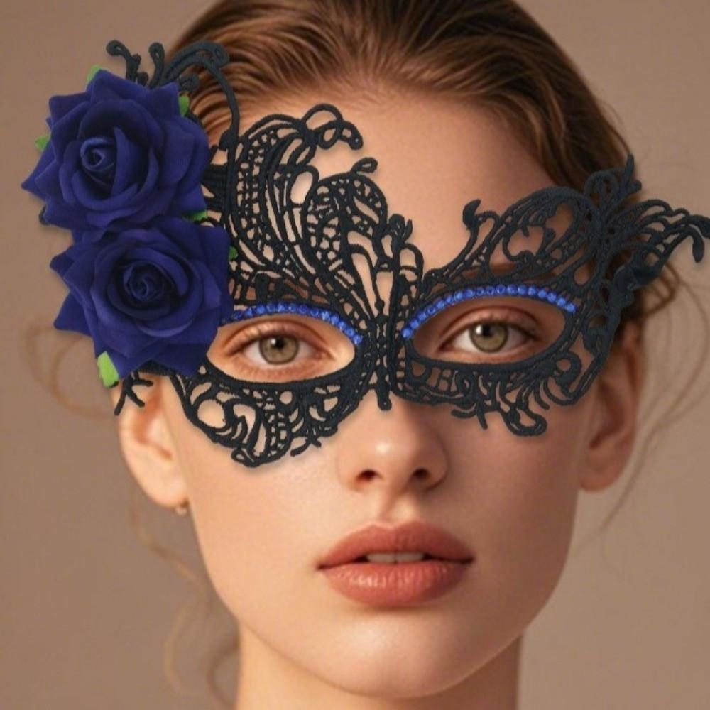 Seductive Style Halloween Festival Party Mask Cosplay Half-Face Lace Mask Venetian Makeup Festival