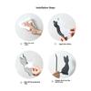 Elegant Cats Shaped Adhesive Hook Tissue Roll Dispenser For Home Office Kitchen Use Bathroom Decoration
