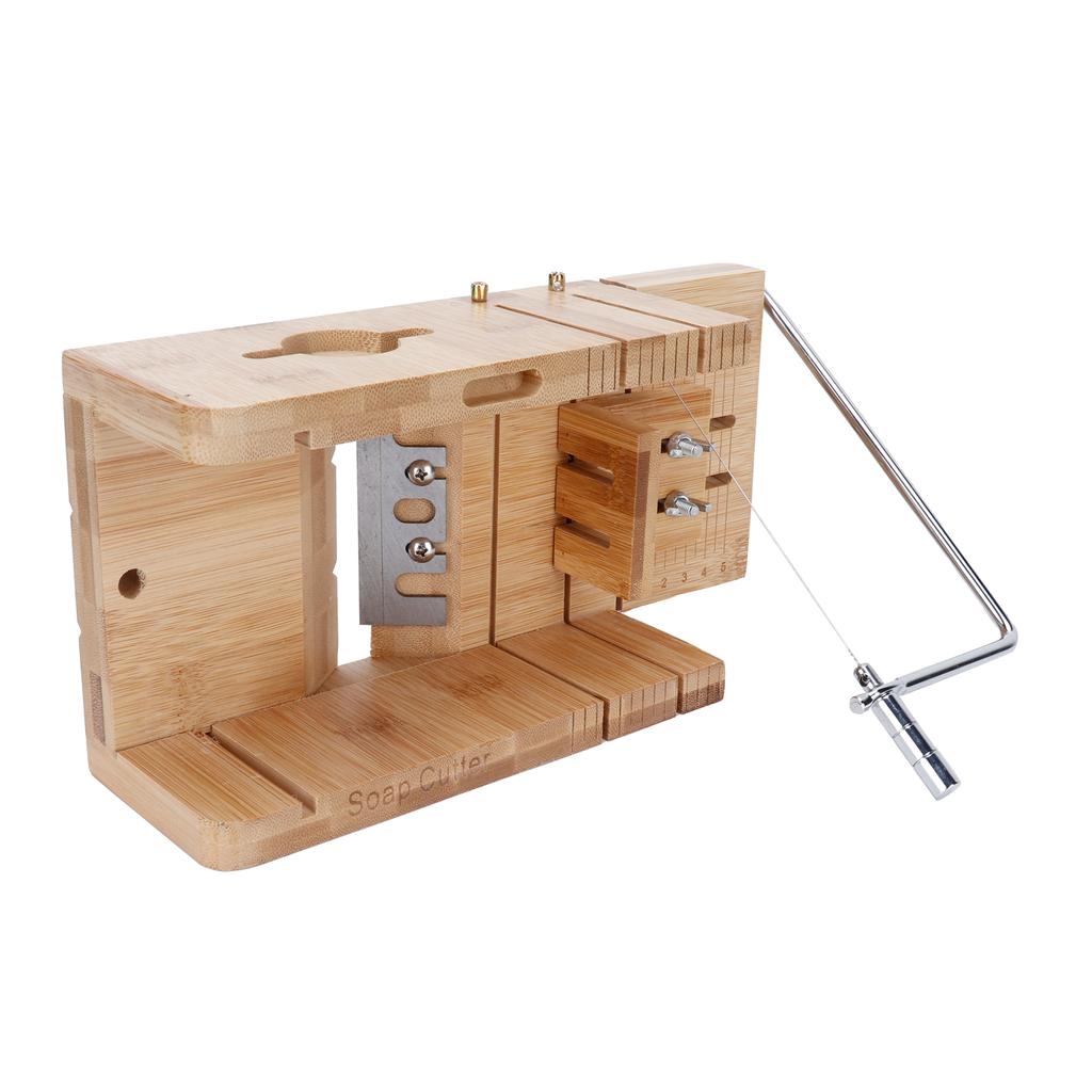 Practical Adjustable Bamboo Soap Cutter Bread Cutter Mold DIY Soap Cutting Tool