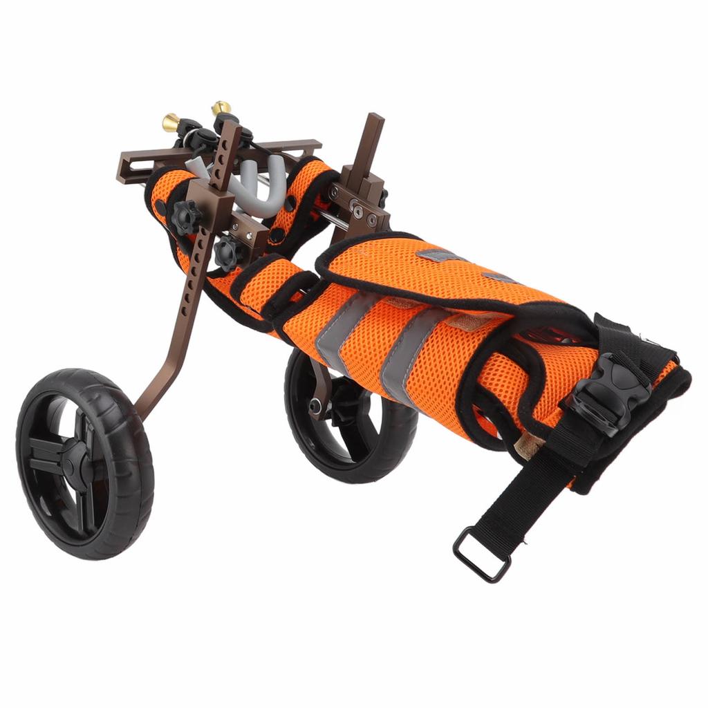 Pet Wheelchairs Adjustable Aluminum Alloy Portable Pet Rehabilitation Wheelchairs with Reflective